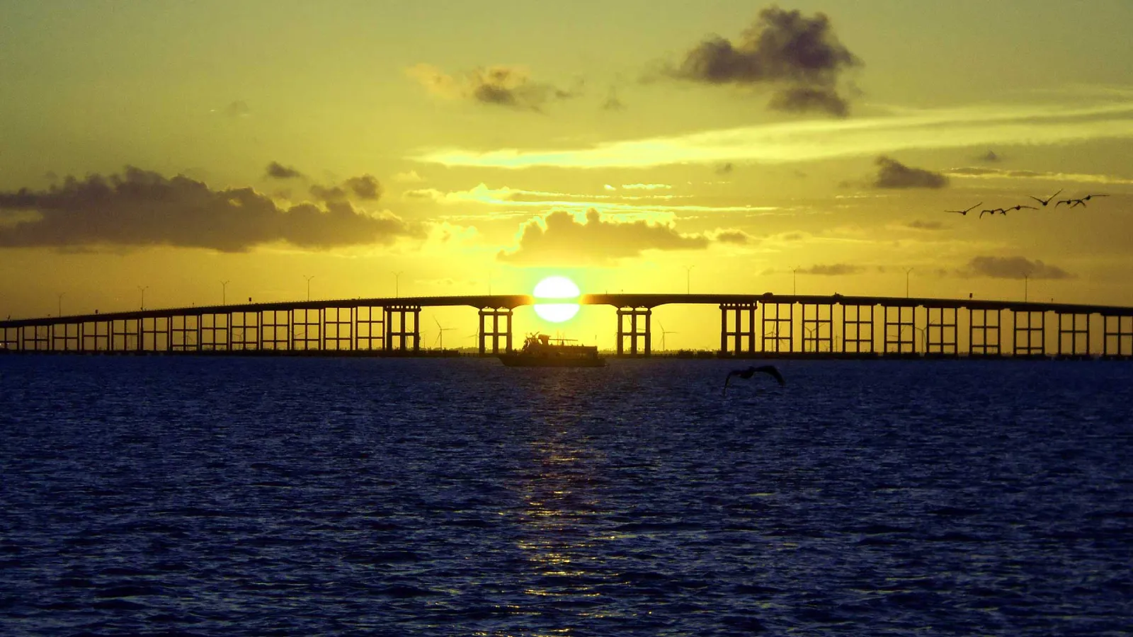 Sunset view over the bay